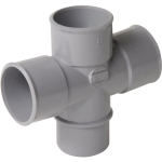 Culotte Double PVC - M�le / Femelle - 87�30 - Parall�le - Diam�tre 40 mm - RH18