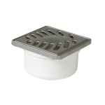 Siphonnette - Grille avec cadre inox - 10 x 10mm - Diam 50 / 40mm - Nicoll SIHJ10CI