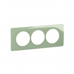 Plaque de finition - 3 Postes - Entraxe 57 mm - Vert C�ladon - Legrand C�liane CP0507