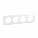 Plaque de finition - 4 Postes - Blanc relief - Legrand C�liane CP0604