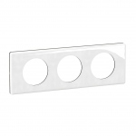 Plaque de finition - 3 Postes - Porcelaine de Limoges - Legrand C�liane CP2303