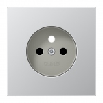 Enjoliveur - Pour prise Franco / Belge - LS - Aluminium - Jung L1521FKIPL-1