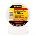 Ruban adhsif vinyle - 3M Scotch 35 - Blanc - 19 mm x 20 Mtres - 3M 80049