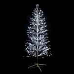 Sapin spray argent - Hauteur 1.50 mtres - 320LED - Blanc - Ptillant - Festilight 40479-AP0