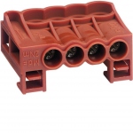 Borniers Phases - Arriv�e - Cages A vis 4 x 25 mm� - Hager KN04P