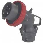 Fiche coud�e - M�le - 16 Amp�res - 3P+N+T - IP55 - Rouge - Legrand Hypra 051111
