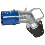 Fiche coud�e - M�le - 16 Amp�res - 2P+T - IP44 - Bleu - Legrand Hypra 052072