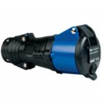 Prise droite femelle 16 Amp�res 2P+T IP44 bleu - Legrand Hypra 052092