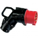 Fiche coud�e - M�le - 16 Amp�res - 3P+N+T - IP44 - Rouge - Legrand Hypra 052154