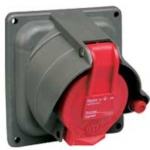 Prisinter fixe 16 Amp�res 2P+T IP44 rouge - Legrand Hypra 052202