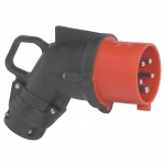 Fiche coude male 32 Ampres 3P+N+T IP44 rouge - Legrand Hypra 52854