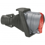 Prisinter mobile 32 Amp�res 3P+T IP44 rouge - Legrand Hypra 052906