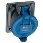 Prise tableau - Inclin�e - 63 Amp�res - 3P+T - IP44 - Bleu - Legrand hypra 053623