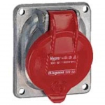 Prise tableau - 63 Amp�res - 3P+T - IP44 - Rouge - Legrand Hypra 053833