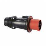 Fiche droite male 63 Amp�res 3P+N+T IP44 rouge - Legrand Hypra 53854