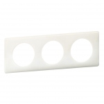 Plaque Cliane 3 postes Glossy Blanc