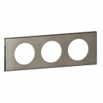 Plaque Cliane 3 postes Inox bross