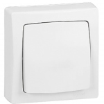 Bouton poussoir saillie complet blanc