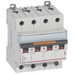 Disjoncteur - Legrand Dx3 - 4 P�les - 20 A - Courbe C - 25kA - Legrand 409795