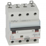 Disjoncteur diff�rentiel Legrand DX3 20A courbe C 300mA 4 Poles type AC - Vis / Vis