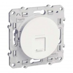 Prise RJ45 - Simple - Sans connecteur - Blanc - Schneider Odace S520400