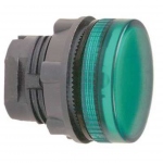 T�te - Pour Voyant � culot BA9s - Vert - Cabochon lisse - Schneider ZB5AV03