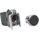 Bouton poussoir � impulsion - Diam�tre 22 mm - Noir - 1O+1F - Avec �trier - Schneider electric XB4BA25