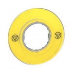 Etiquette - Arret d'urgence - Jaune - Sans texte - Schneider electric ZBY9121