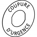 Etiquette Circulaire - Coupure d'urgence - D60 - COUPURE D'URGENCE - Schneider ZBY9160