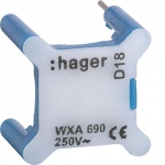 Voyant pour interrupteur - 230V - Bleu - Hager Gallery WXA690