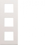 Plaque - 3 postes - Verticale - 71 mm - Pure - Hager Gallery WXP0043