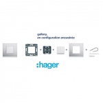 Enjoliveur - Chargeur USB - Pure - Hager Gallery WXD112B