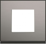 Plaque - 1 poste - Placage Steel - Hager Gallery WXP2102