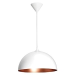Luminaire suspendu - Aric COMO - E27 - Blanc - Intrieur cuivr - Sans Lampe - Aric 4208