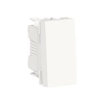 Bouton poussoir - 1 Module - NO/NF - 10A - Bornes auto - Blanc - Schneider Unica NU313618