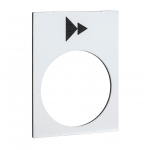Etiquette - Harmony -  30 x 40 mm - Blanc - Mont�e ou droite / PV et GV - Schneider electric ZB2BY4903