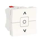 Commande volet roulant - Interrupteur 3 touches - 6A - 2 modules - Blanc - Schneider electric NU320818