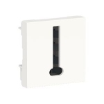 Prise t�l�phone - En T - 2 Modules - Blanc - Schneider Unica NU349618