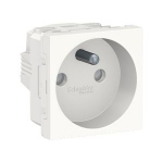 Prise de courant - 2P+T - Bornes � vis - Blanc - Schneider electric NU303918