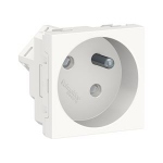 Prise de courant - 2P+T - 45D - Bornes auto - Blanc - Schneider electric NU304918