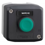 Boite � bouton - Harmony XAL - 1 BP - Affleurant - Vert - 1F - Schneider electric XALD101