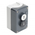 Boite � bouton - Harmony XAL - 2 Bouton poussoir - Blanc et noir - Schneider electric XALD222