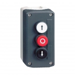Boite � bouton - Harmony XAL - 3 Bouton poussoir - Blanc, rouge et noir - Schneider electric XALD324