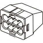 Borne de connexion - Automatique - 4 entr�es - 0.5 � 2.5 mm� - Jaune - Boite de 500 - Bizline 103424
