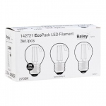 Ampoule � LED - Bailey Filament - Culot E27 - 2W - 2700K - G45 - Lot de 3 - BAILEY 142721