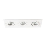 Spot encastrable - Carr - Orientable - Europole BE BEST ALU16 - GU10 x 3 - Blanc - Europole 26213