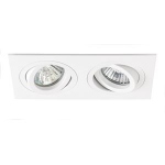 Spot encastrable - Carr� - Orientable - Europole BE BEST ALU16 - GU10 x 2 - Blanc - Europole 26212