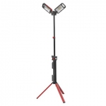Lampadaire de chantier - Double t�te - A LED - Rechargeable - Bizline 625048