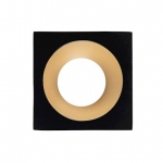 Collerette - Pour spot Europole LED UP UNI ES+ - Carr� - Noir et Dor� - Fixe - Europole 5765D