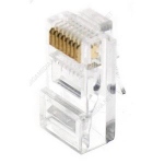 Connecteurs - Modular - 8 Points / 8 Contacts - CAT5E/CAT6 - Pour cable rigide - Lot de 10 - GigaM�dia MJ8EP8CR